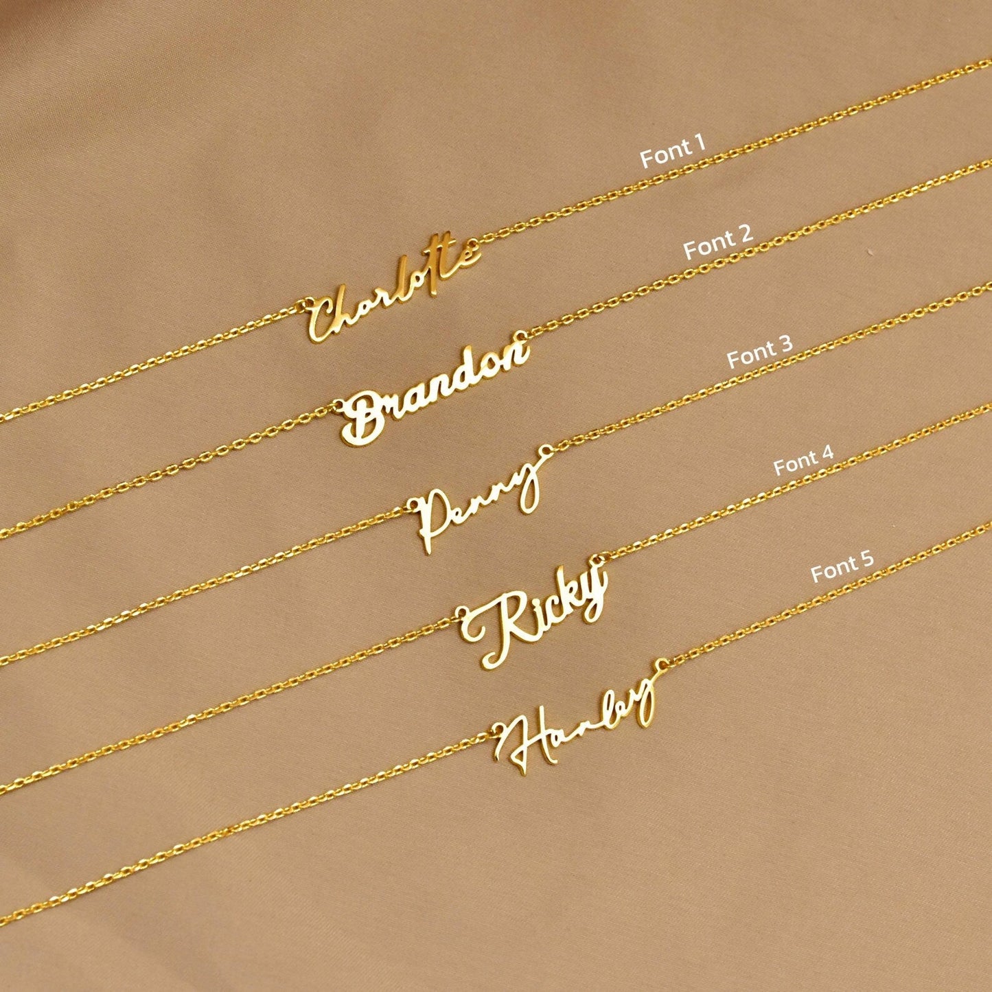 Dainty Minimalist Name Necklace